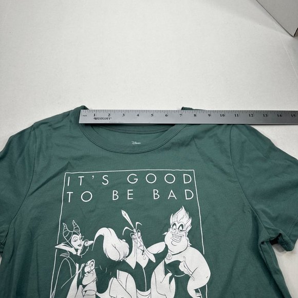 Disney Villains Women's Small It's Good To Be Bad Short Sleeve Tee Shirt Green - Picture 6 of 11